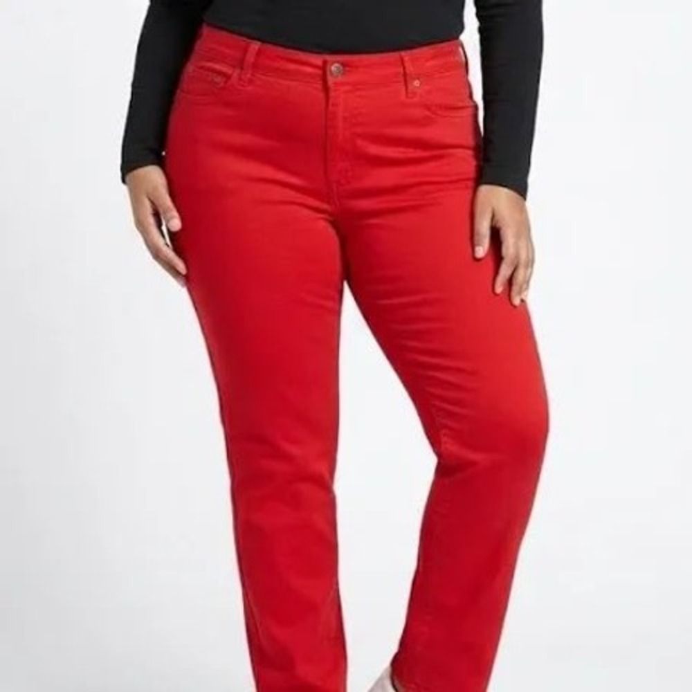 Judy Blue Red Garment Dyed High Rise Skinny Jeans 16W Stretch Denim Slim Fit
